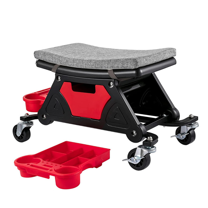 Car Detailing Sliding Creeper Seat Multi-functional Rolling Tool Stool Plastic Polished Stool Chair for Car Wash