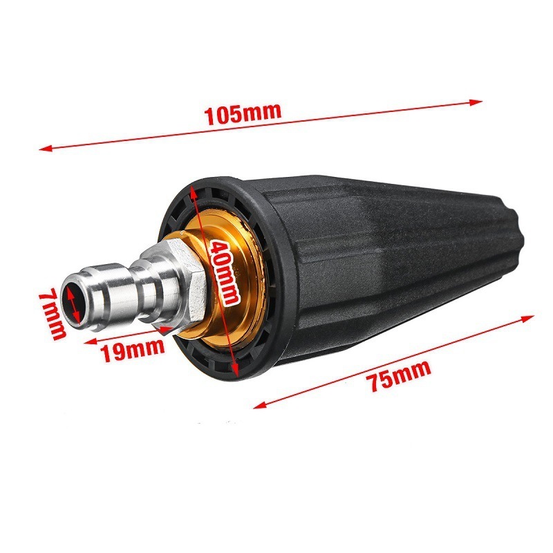 1/4 High Pressure Car Washer Cleaning Head Quick Connection Spray Nozzle Wash Dirt Blaster Rotating Nozzle