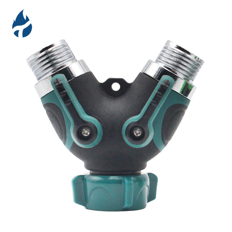 NBT Wholesale 2 Ways Water 3/4 Inch Thread Faucet Y Shape ABS Plastic Hose Splitter for Irrigation