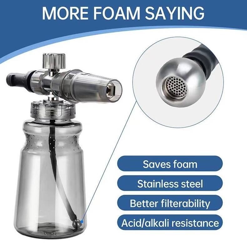 2024 New Style Summer Pressure Snow Foam Lance Car Cleaner Spray Bottle thicker Clear Foam Cannon Sprayer