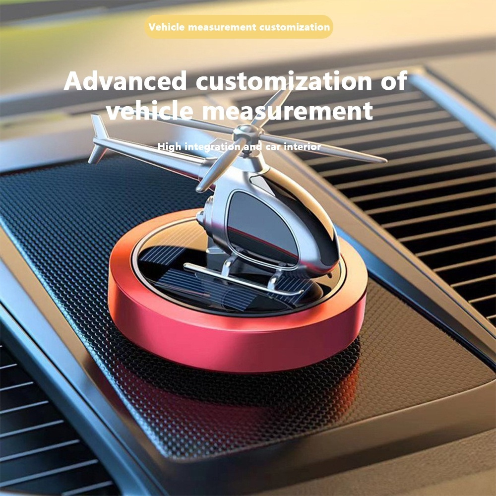 Custom Car solar powered air purifier helicopter plane fan Car Interior Air Freshener Decoration Accessories