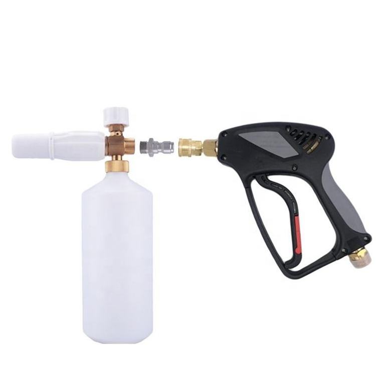 NBT 1L Adjustable Nozzle Copper Snow Foam Cannon 1/4 Inch Pressure Washer Foam Generator For Karcher