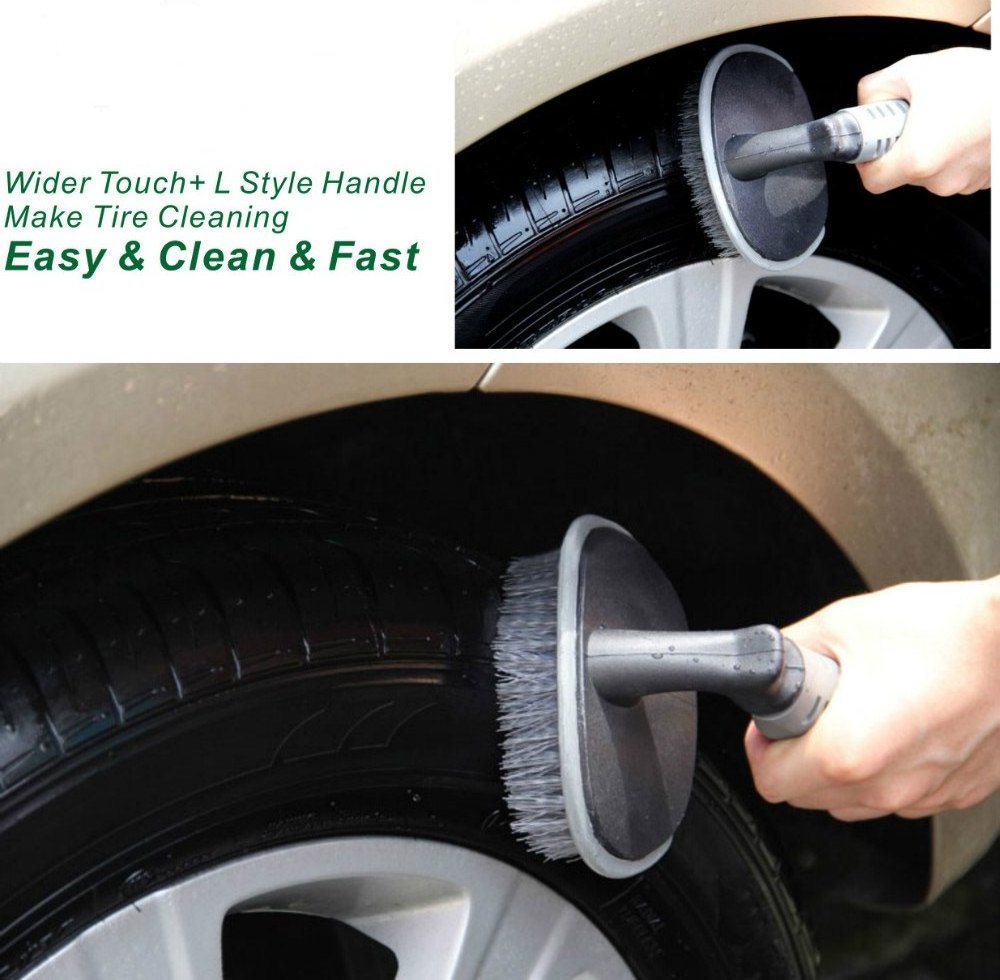 NBT Top Quality Multiple Use Curve Car Wheel Brush Tire Auto Detailing Car Cleaning Wheel Cleaning Brush