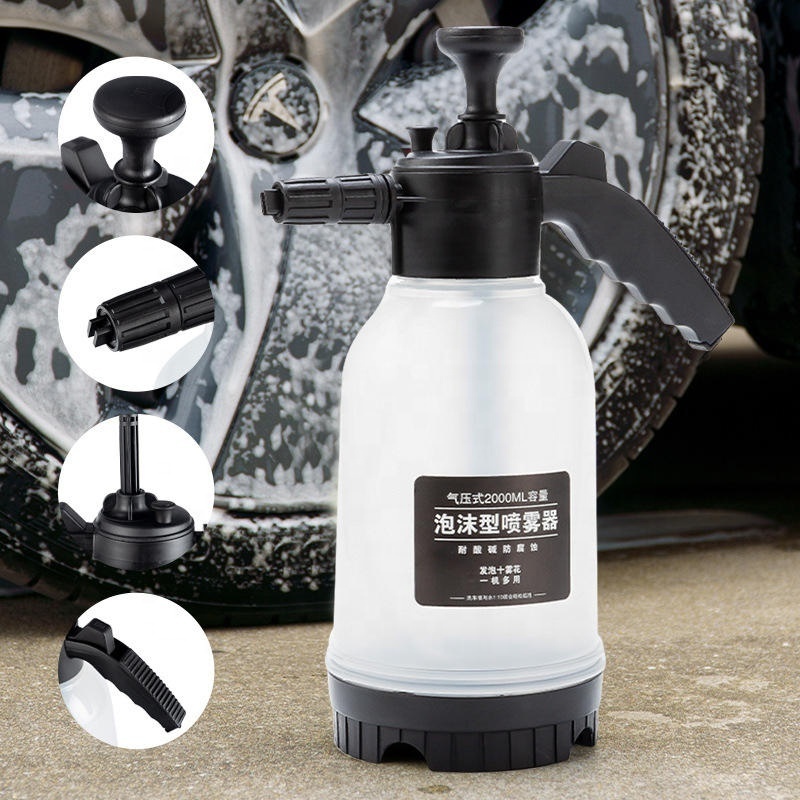 Hot Sale Large Capacity Sprayer Bottle Plastic 2L Car Washing Hand Pump Snow Air Pressure Foam Sprayer