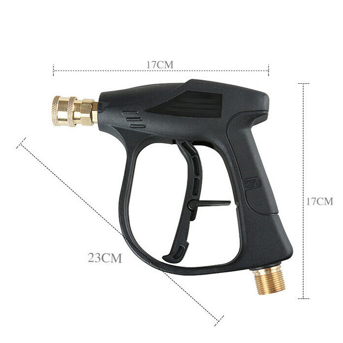 NBT Copper Valve Core M22-14 Multi-functional Car Washing Water Spray Gun 4350PSI High Pressure Washer Gun