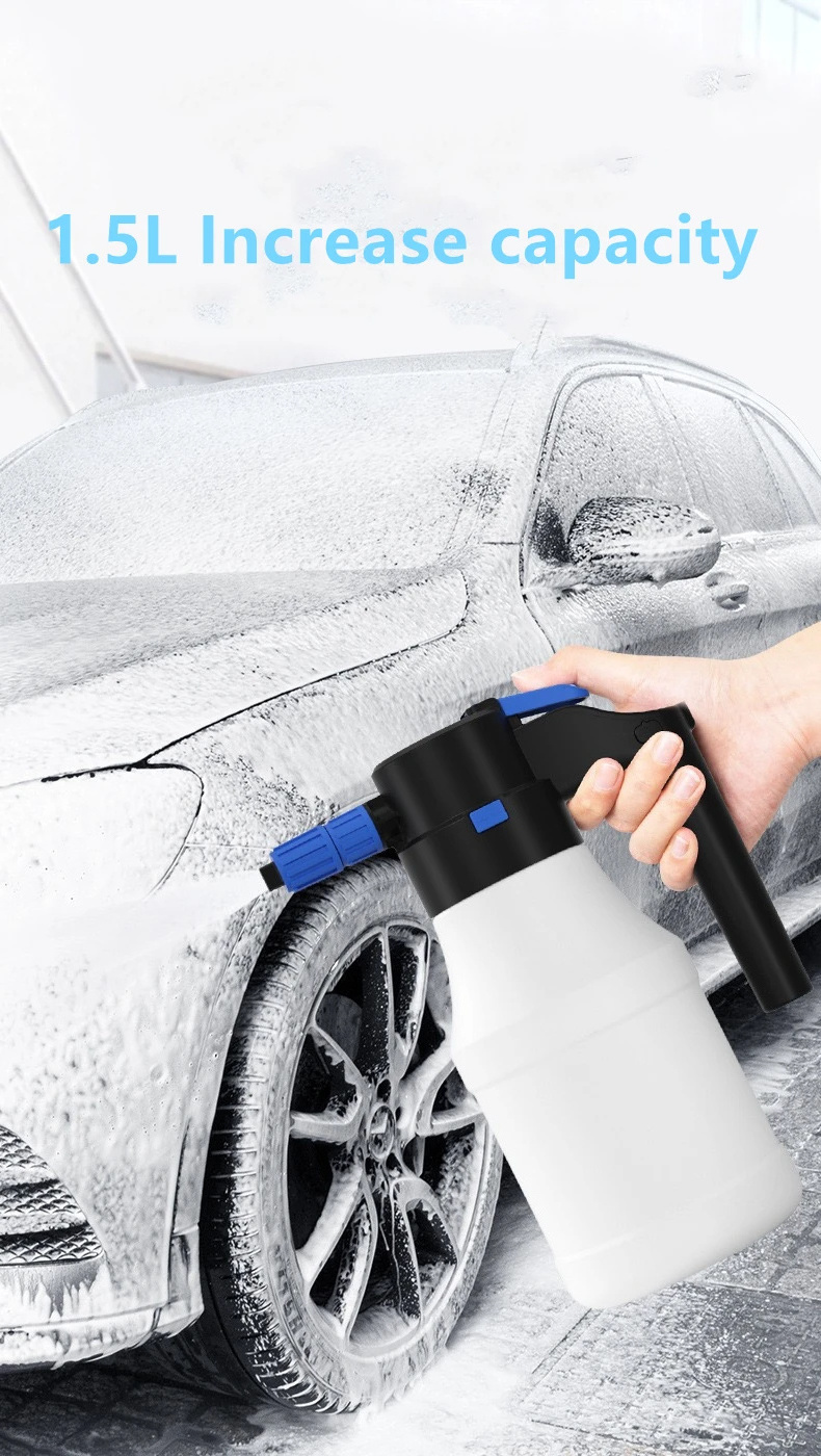 1.5L Automatic Foam Sprayer Electric Car Wash Foam Spray Pot Foam Generator for Car Wash