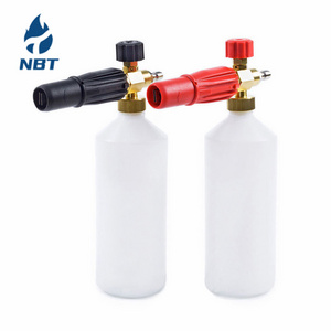 NBT 1L Adjustable Nozzle Copper Snow Foam Cannon 1/4 Inch Pressure Washer Foam Generator For Karcher