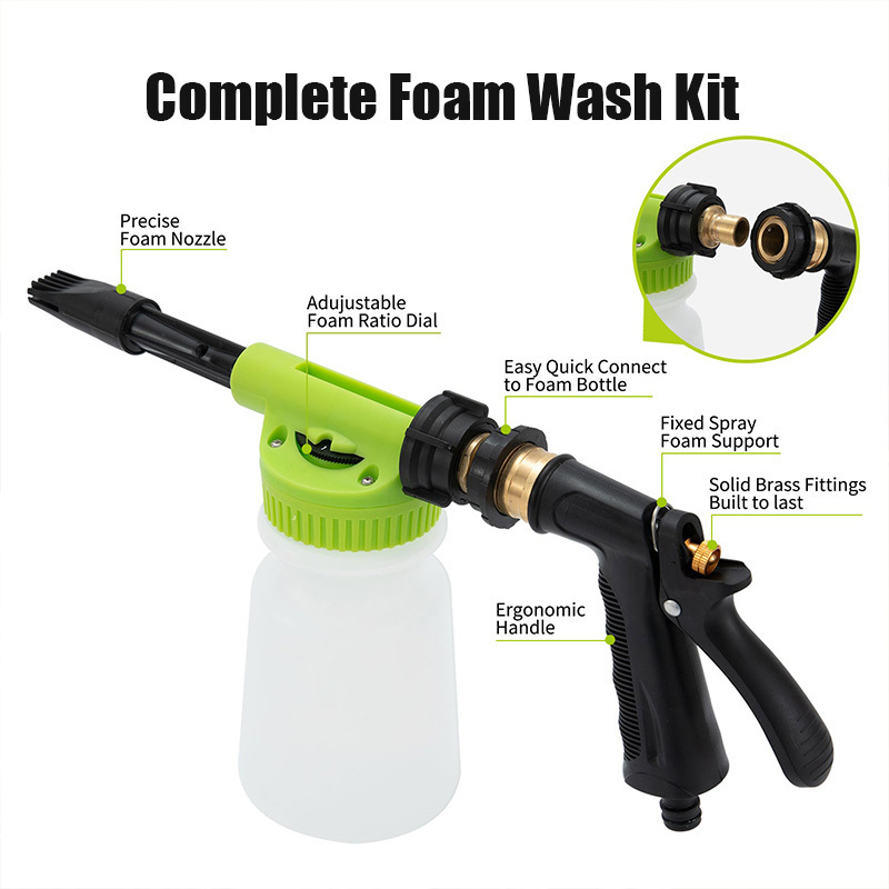 NBT Garden Hose Cleaning Washing Washer Snow Foam Cannon Lance Spray Sprayer Car Care Wash Foam Gun