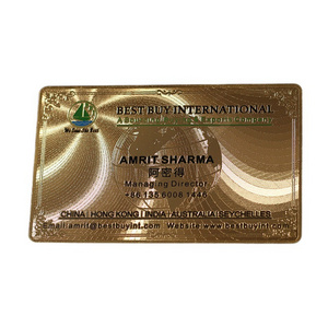 Business Metal Card English Custom Playing Gold Metal Game Cards