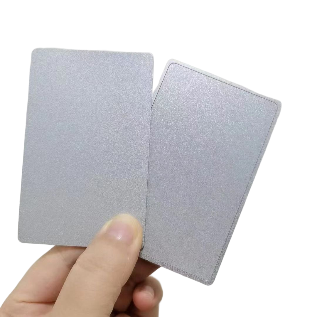 Business Trading Anodized Aluminum Engrave Blank Card Custom Logo Metal Customized Cards Laser Engraving Blanks