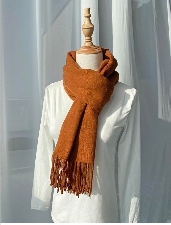 Womens Soft Cashmere Long Scarf Pashmina Shawls Pure Color Women Scarves Cashmere