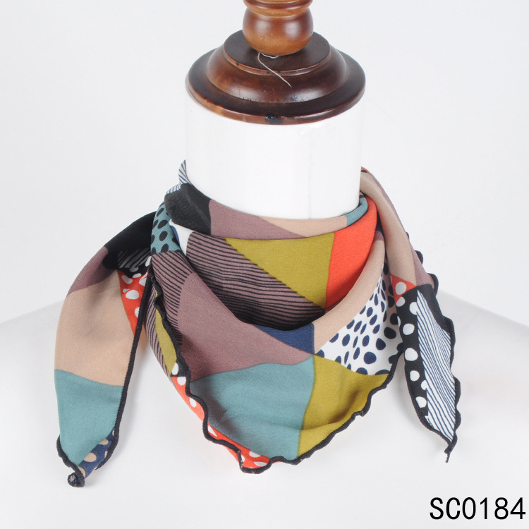 Promotional Cheap Summer Mix Color Silk Scarf For Women