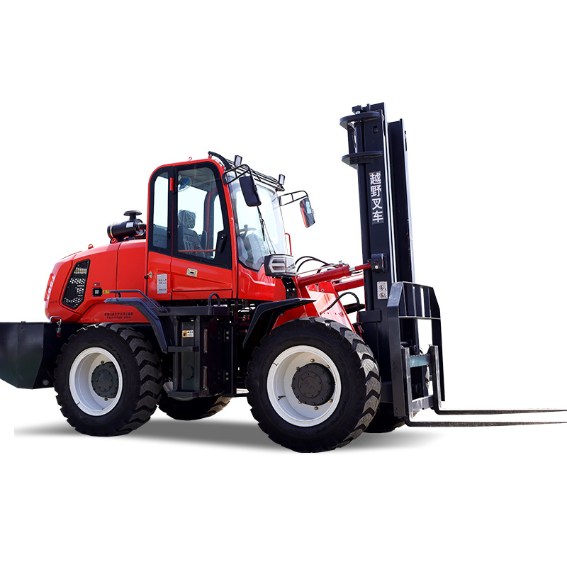 Off Road Telescopic 3 Ton Diesel Forklift Tractor With Four Wheel Drive Cheap Forklifts For Sale