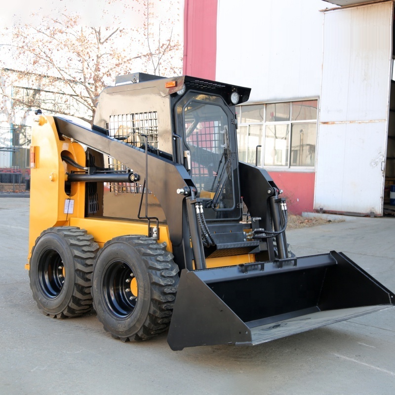 Mini Skid Steer Loader With 4 In 1 Bucket Track Mini Dumper Track Skid Steer Loader