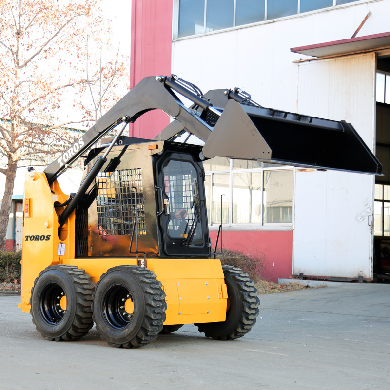 Mini Skid Steer Loader With 4 In 1 Bucket Track Mini Dumper Track Skid Steer Loader