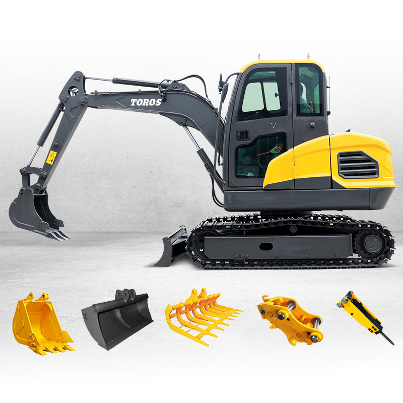 FREE SHIPPING  EPA Engine Mini Excavators 4 Ton Multifunctional Minibagger Farm Used New Crawler Digger Mini Excavators machine