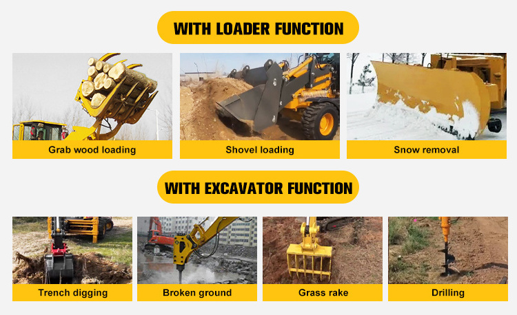 Chinese EPA Engine Backhoe Loader Fast Delivery Diesel Front Wheel mini Loader High Quality Cheap Price Backhoe Excavator Loader