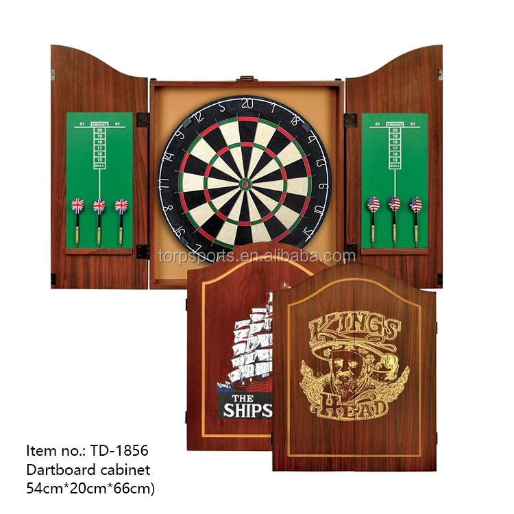 Darts and Dartboard sets MDf and Wooden Cabinet TD-1856