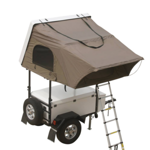 High quality small car travel camper trailer with quality roof top tent