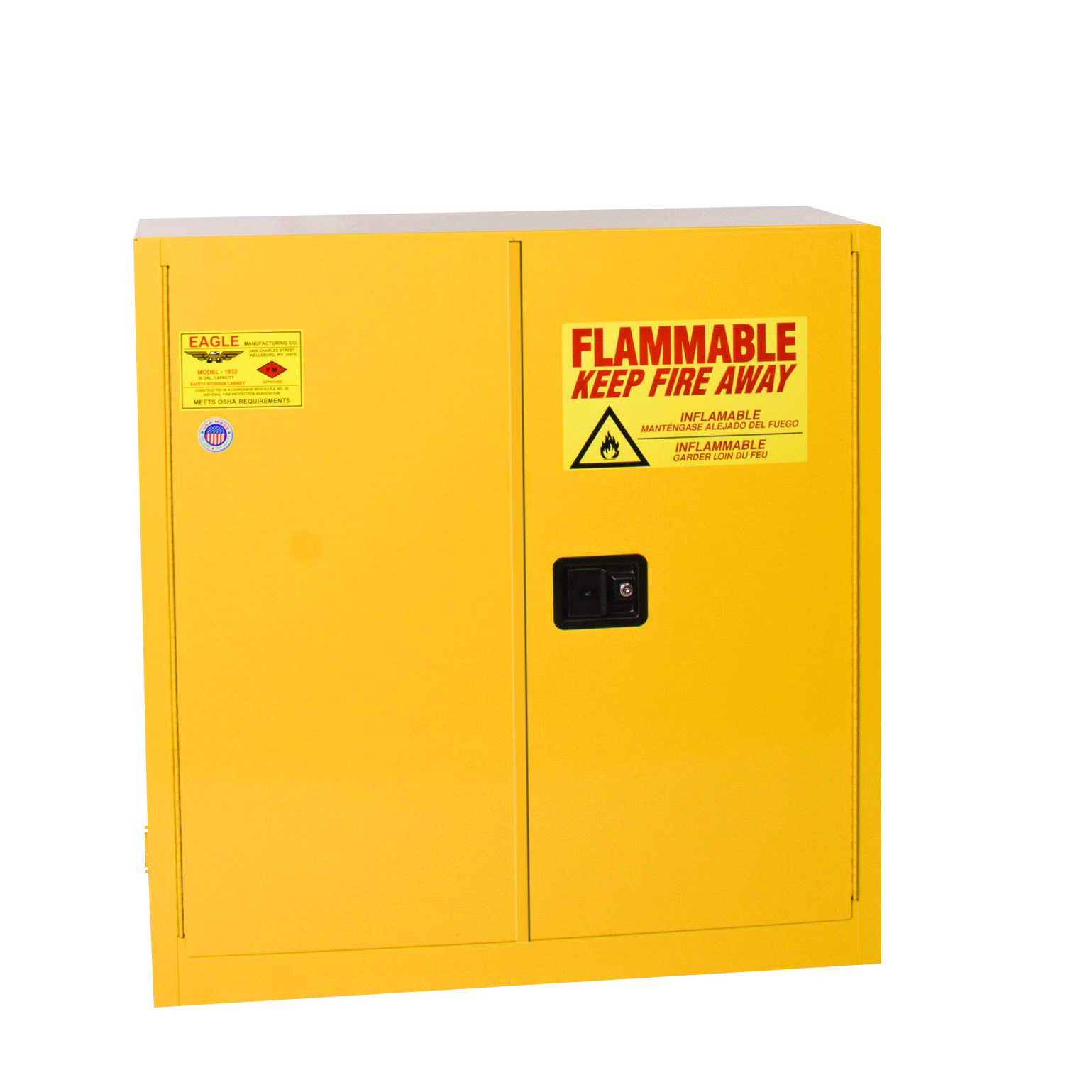 30 Gal 2 Self-closed Door Flammable Liquid and Chemicals Safety Storage Cabinets