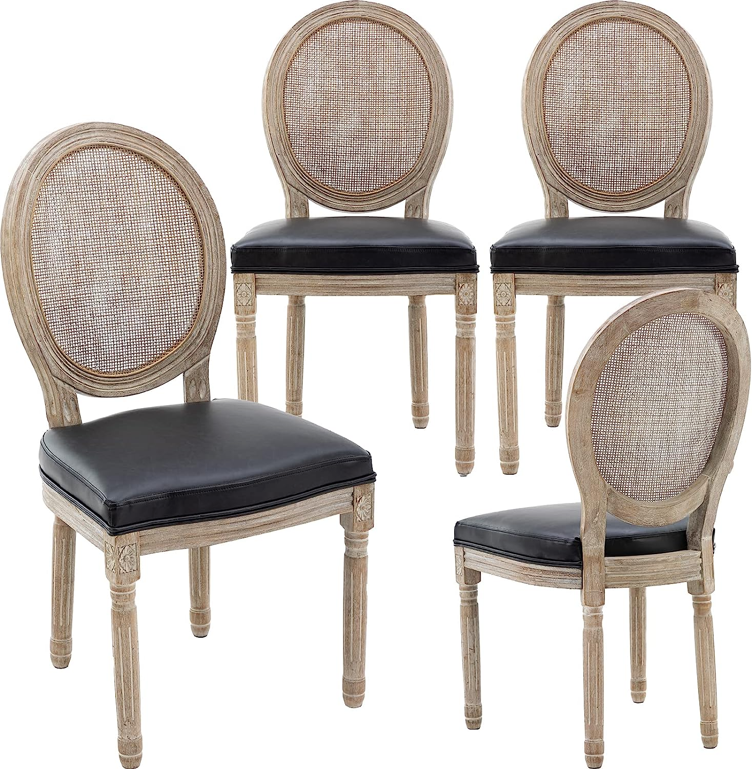 High quality classic French style K/D antique carved wood restaurant banquet chair dining room sets