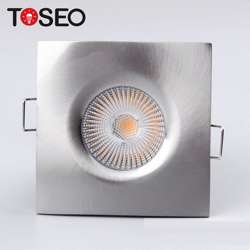 High Quality Led Cob fire proof Lighting Downlights Ceiling Recessed square Led Downlight Fixture