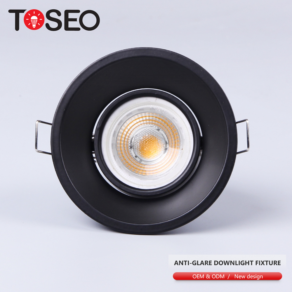 Deep Recessed Design White Led Downlight 83 Mm Anti Glare Cover Only Gu10 For Living Room