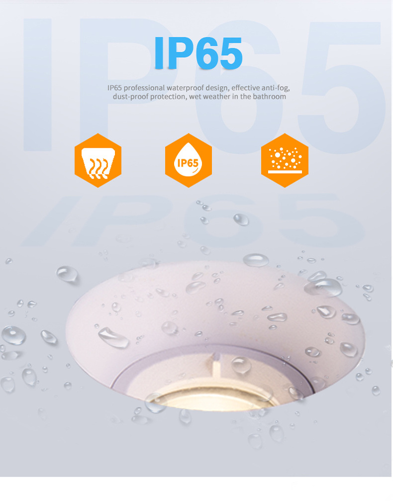 Anti Glare Led Downlight Trimless Round 125Mm Recessed Waterproof Ip65 Led Downlight For Bathroom