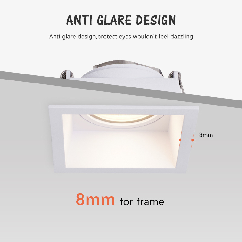 The Lamp Body Can Be Adjusted Around 25 Degree Grille Ceiling Light Anti-Glare Recessed Downlight