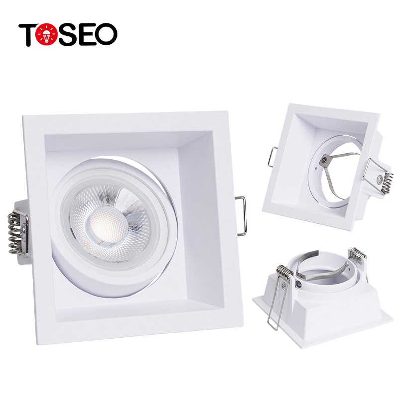 The Lamp Body Can Be Adjusted Around 25 Degree Grille Ceiling Light Anti-Glare Recessed Downlight