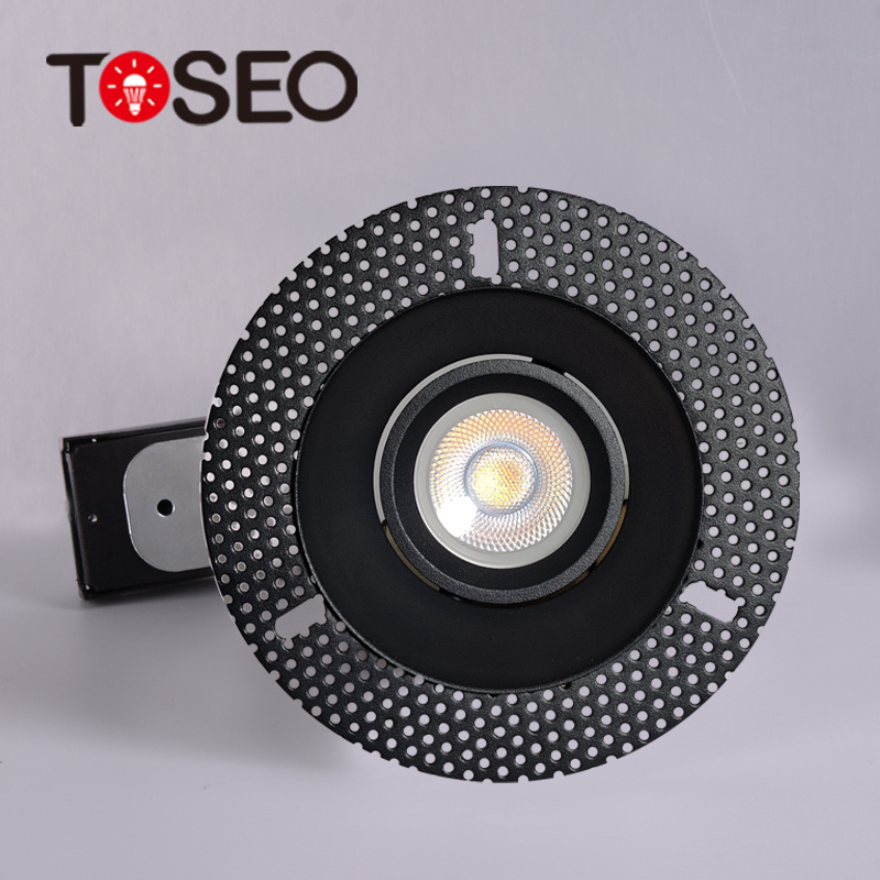 European Certification Concealed Led Downlight Frame Adjustable Led Cob  Anti Glare Fire Rated Deep Recessed Ceiling Light