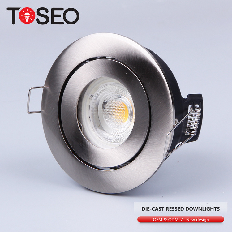 Round Indoor Small Ceiling Light Adjustable Frame MR16 GU10 Spot Lights Fixture gu10 downlight housing