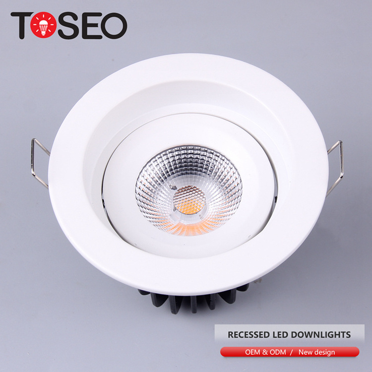 Deep Hole Cob Recessed Down Light Anti Glare Led Spot Light Die Casting Aluminium Round 4 Inch 220 Volt 3W 5W 6W 7W Adjustable