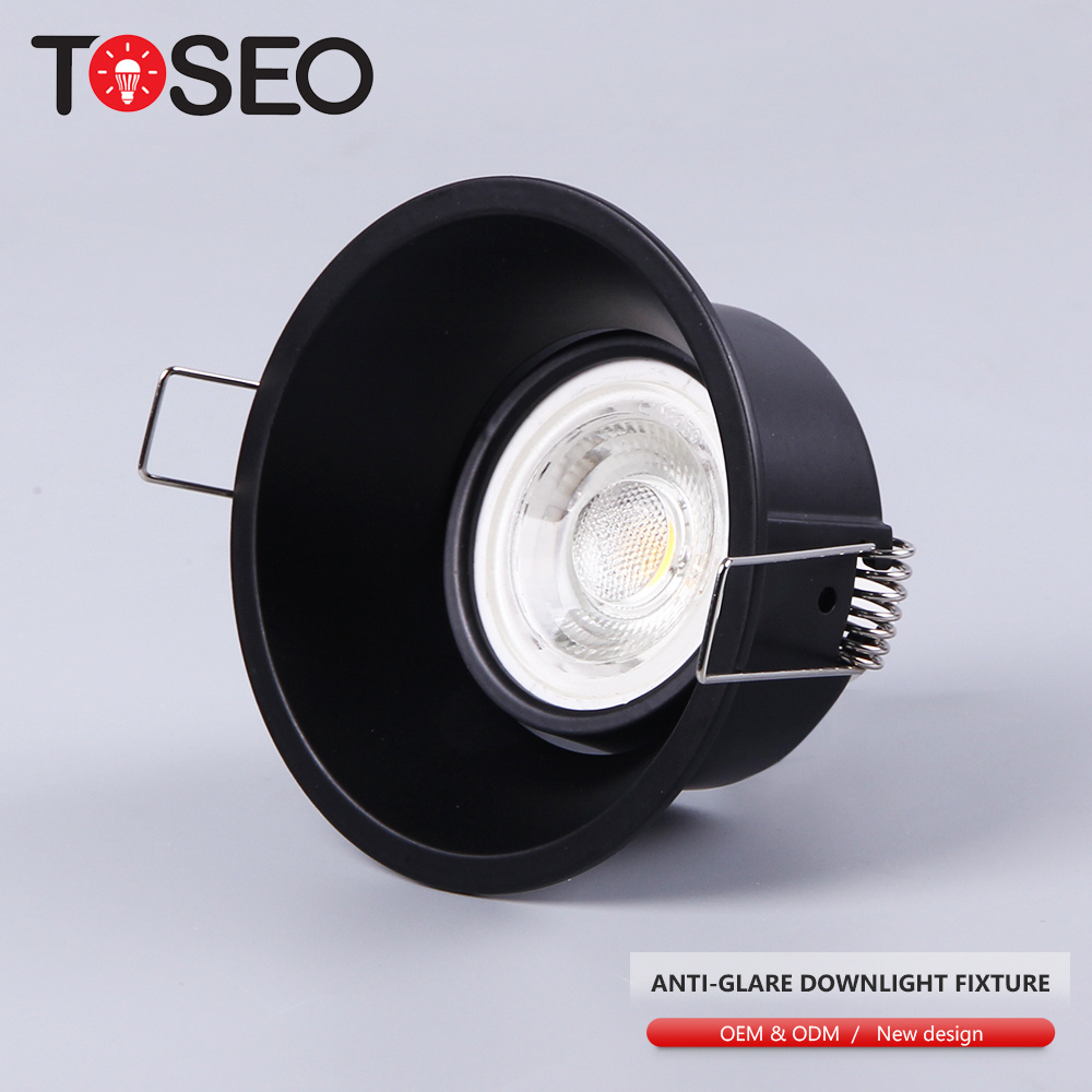 Deep Recessed Design White Led Downlight 83 Mm Anti Glare Cover Only Gu10 For Living Room