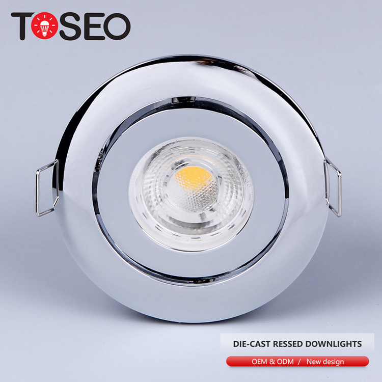 Round Indoor Small Ceiling Light Adjustable Frame MR16 GU10 Spot Lights Fixture gu10 downlight housing