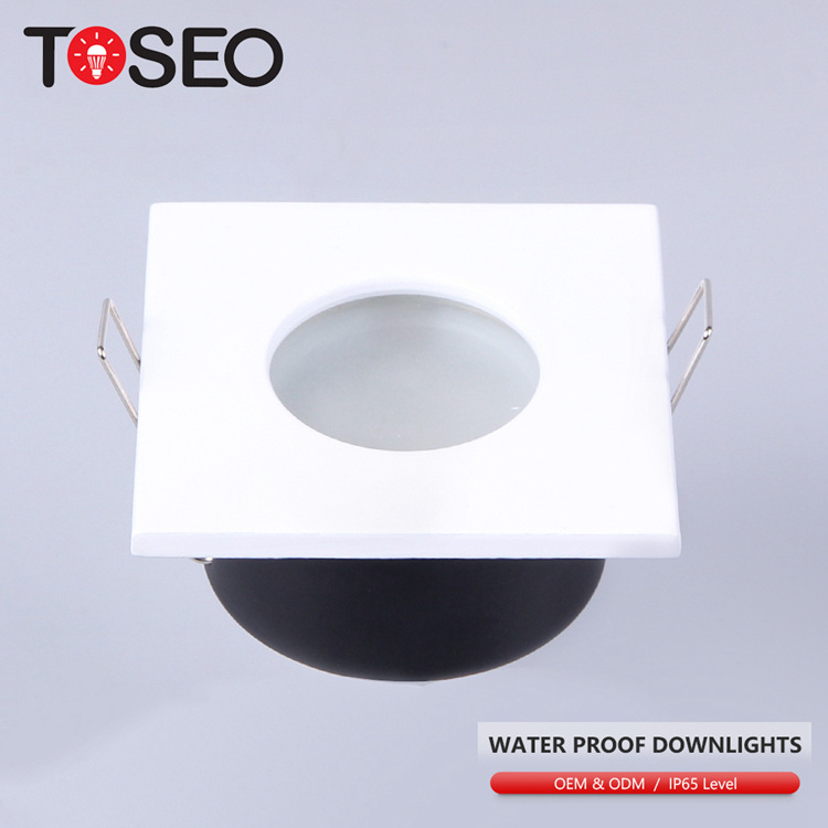 European approval standard  Recessed Led Cob Downlights Square Spotlight IP65Bathroom Front Replace Bulb  Down Lights