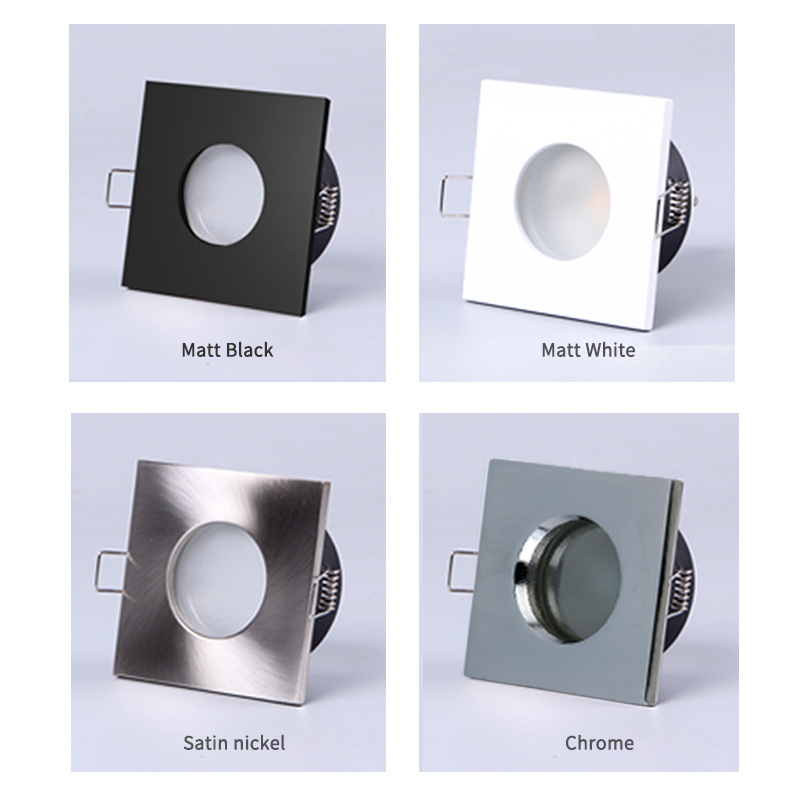 European approval standard  Recessed Led Cob Downlights Square Spotlight IP65Bathroom Front Replace Bulb  Down Lights