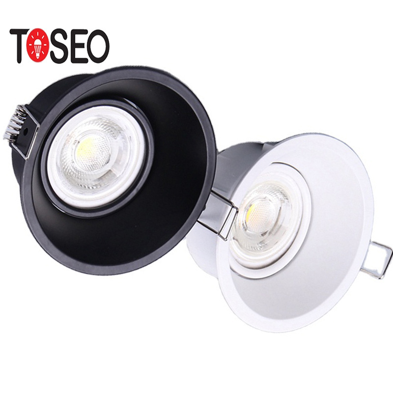 Deep Recessed Design White Led Downlight 83 Mm Anti Glare Cover Only Gu10 For Living Room