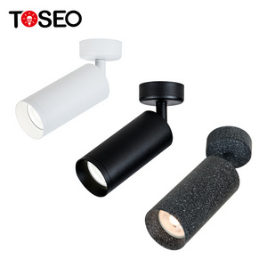 TOSEO Custom Pure Aluminium Gu10 Led Ceiling Spots Adjustable Surface Mounted Spotlight Aluminum 90 Modern Aluminum Down Lights