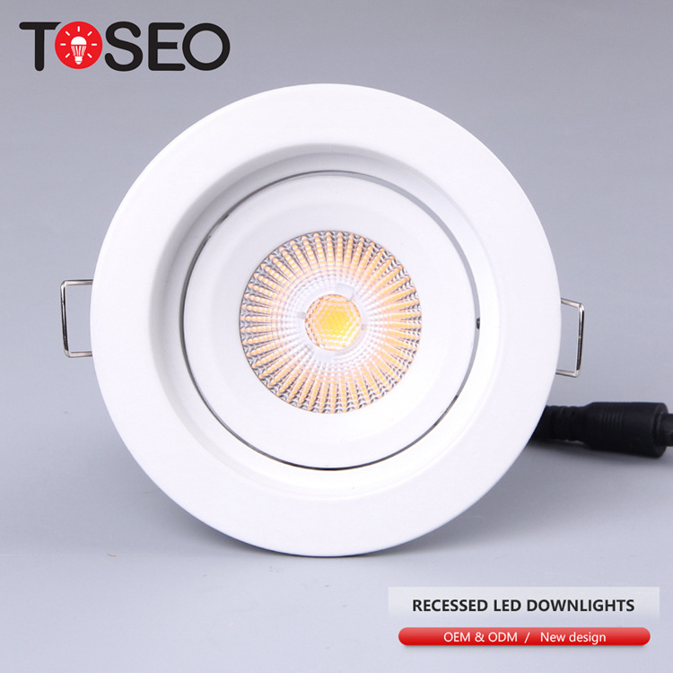 Deep Hole Cob Recessed Down Light Anti Glare Led Spot Light Die Casting Aluminium Round 4 Inch 220 Volt 3W 5W 6W 7W Adjustable