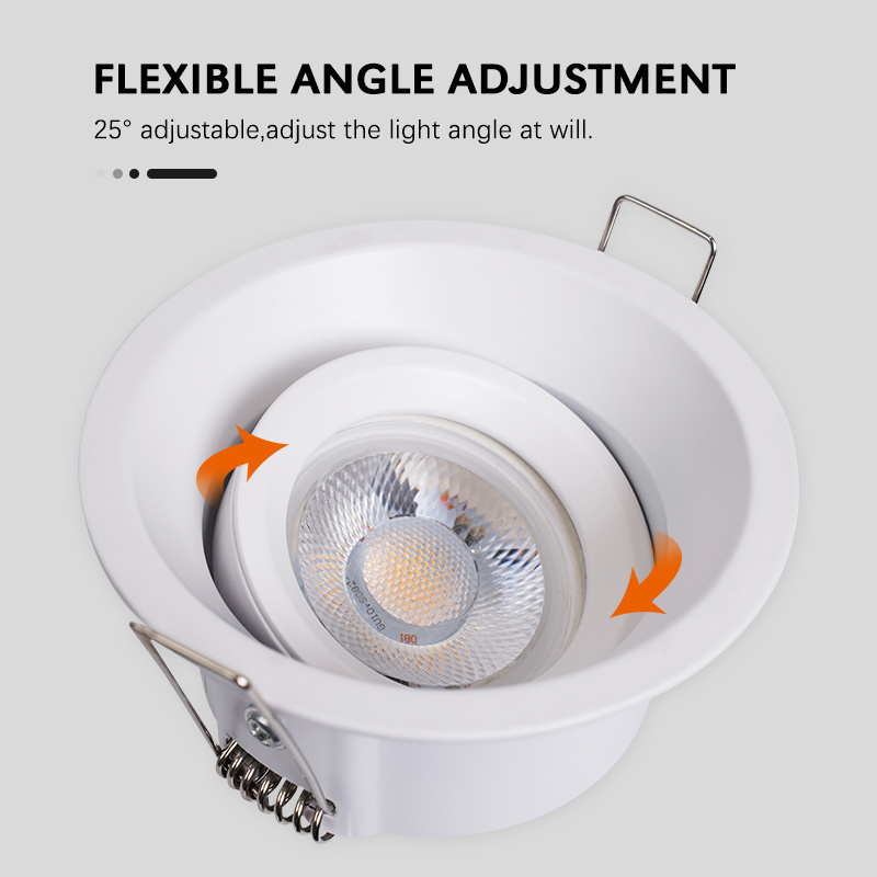 TOSEO Custom Gu10 Adjustable Recessed Anti Glare Ceiling Mounted Downlights for Indoor