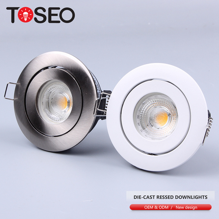 Round Indoor Small Ceiling Light Adjustable Frame MR16 GU10 Spot Lights Fixture gu10 downlight housing