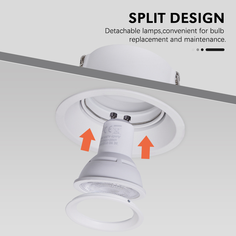 TOSEO Custom Gu10 Adjustable Recessed Anti Glare Ceiling Mounted Downlights for Indoor