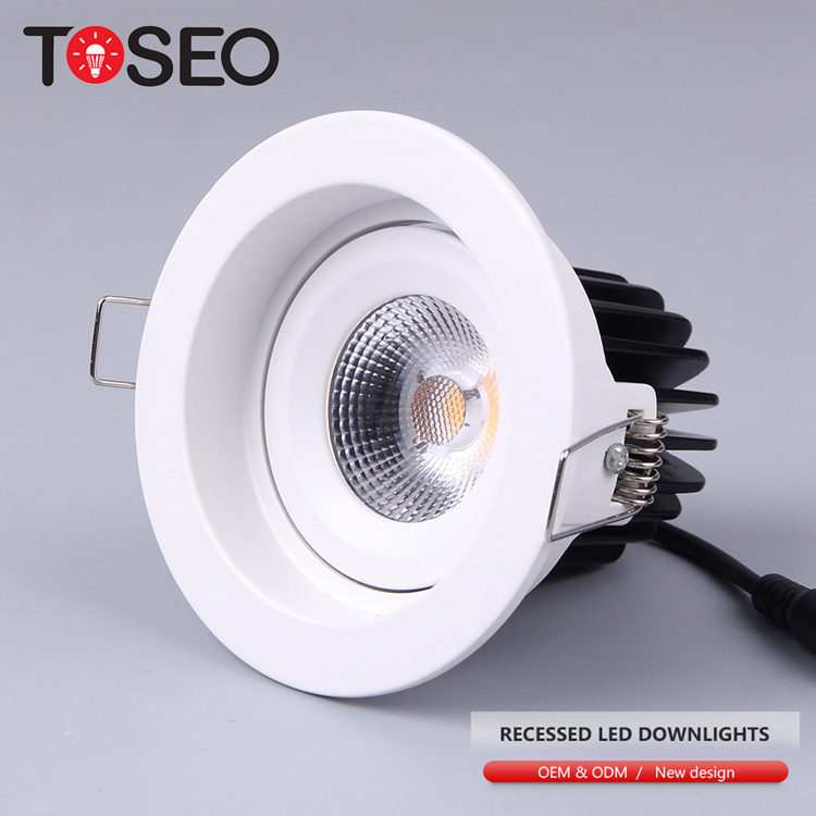 Deep Hole Cob Recessed Down Light Anti Glare Led Spot Light Die Casting Aluminium Round 4 Inch 220 Volt 3W 5W 6W 7W Adjustable