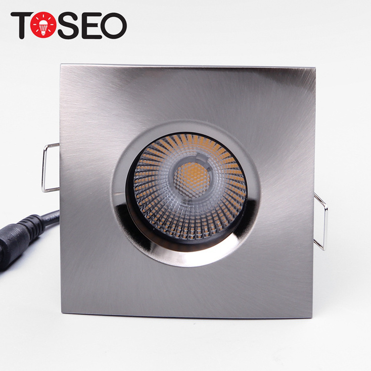 Squares Cob Downlight Fireproof Led Ceiling Recessed Led Light Gu10 Anti Glare Downlight