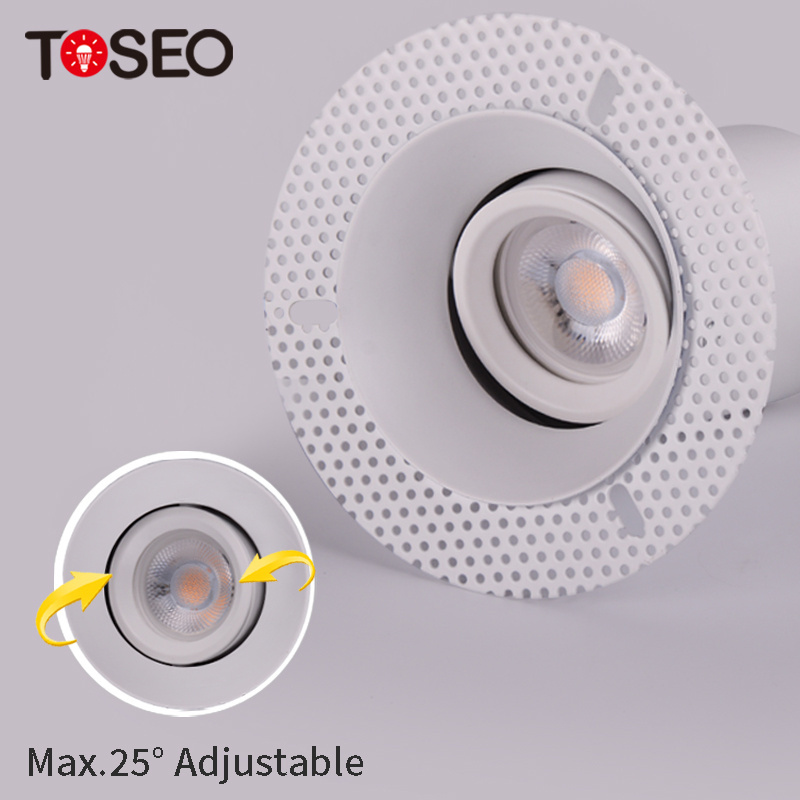 European Certification Concealed Led Downlight Frame Adjustable Led Cob  Anti Glare Fire Rated Deep Recessed Ceiling Light