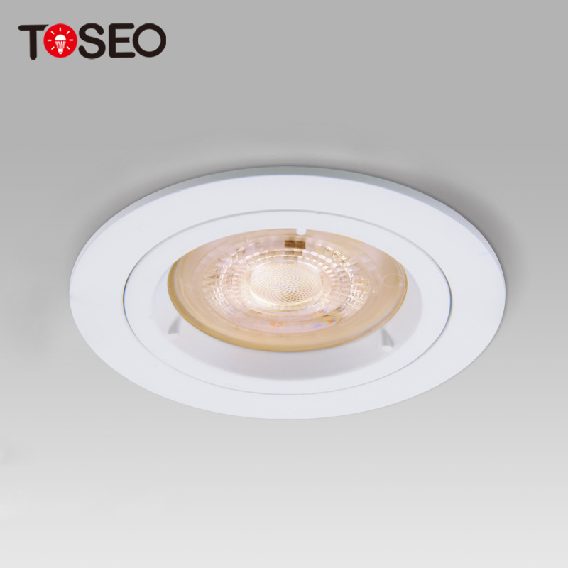 Indoor Lighting  Gu10 Downlight Housing Gold 7W Led Recessed Downlight Round For Corridor