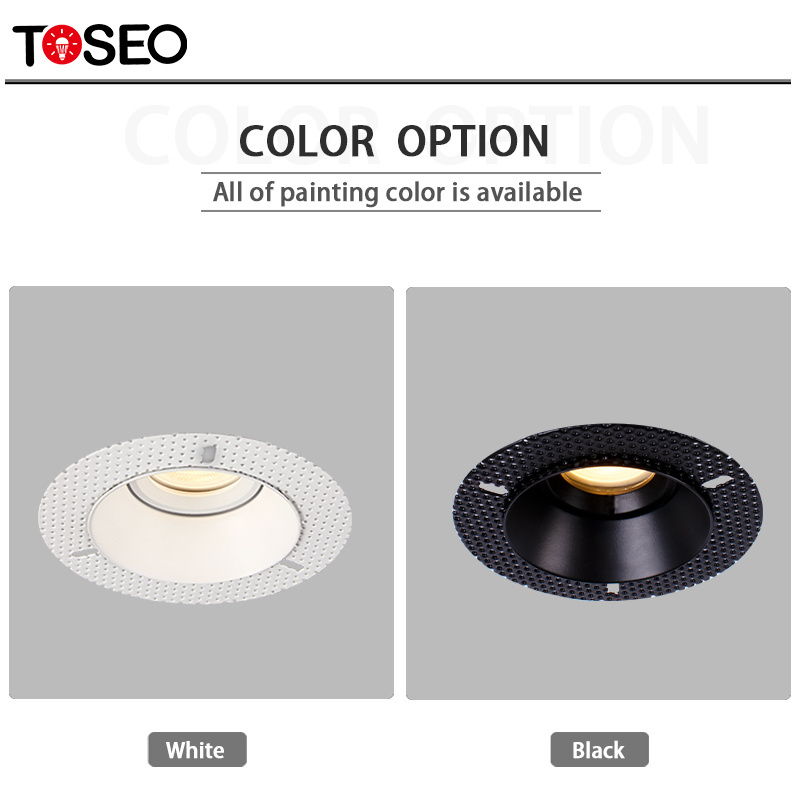 TOSEO Customized Ceiling Light 7 Watt Led Gu10 Trimless led recessed lamp Downlight Fixture