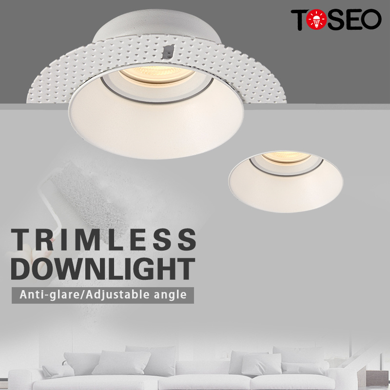 TOSEO Customized Ceiling Light 7 Watt Led Gu10 Trimless led recessed lamp Downlight Fixture