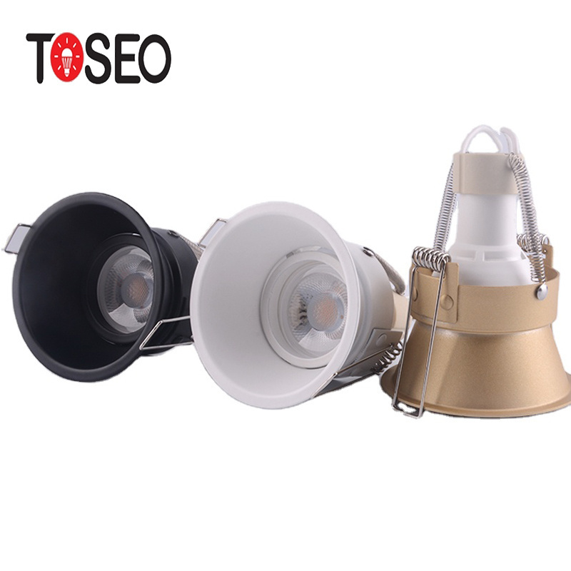 TOSEO Ceiling Light Deep Hole Cup Anti-glare Recessed LED Downlight Die-cast Aluminium Customized 3W 5W 6W 7W Halogen Bulbs IP20